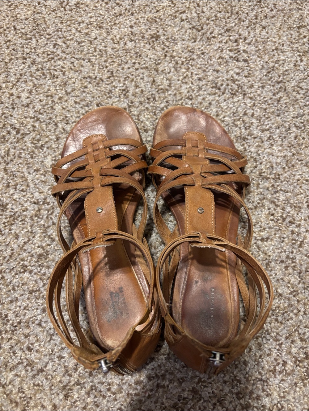 UGG Nayami Gladiator Sandals, Chestnut, Size 9
